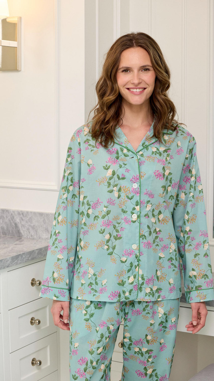Pippa Voile Pajama Main Green