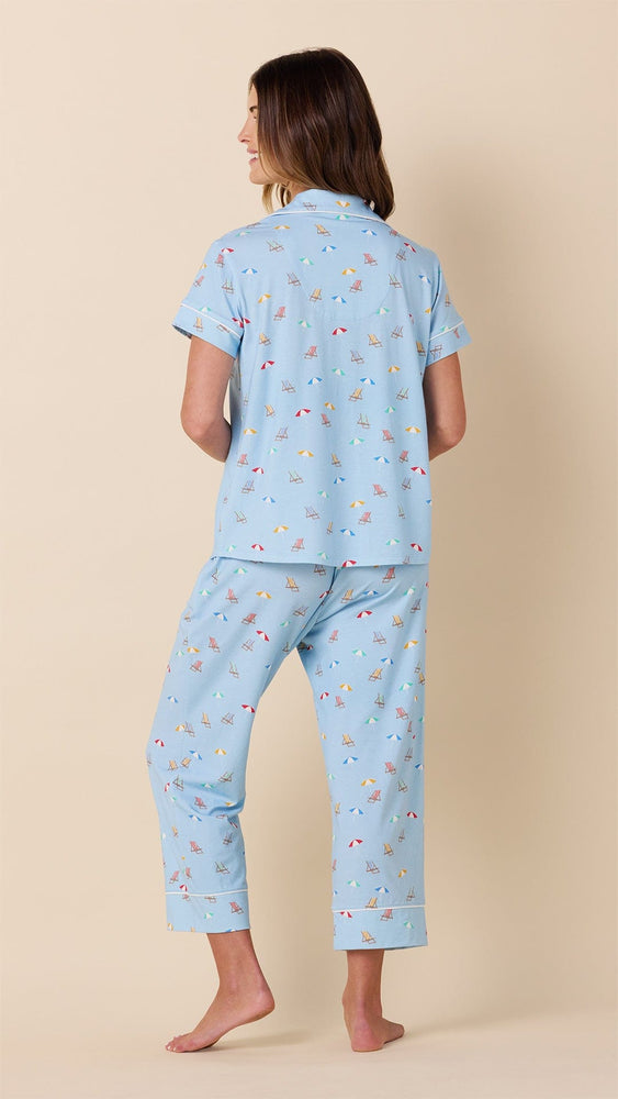 Positano Pima Knit Capri Set Hover Blue