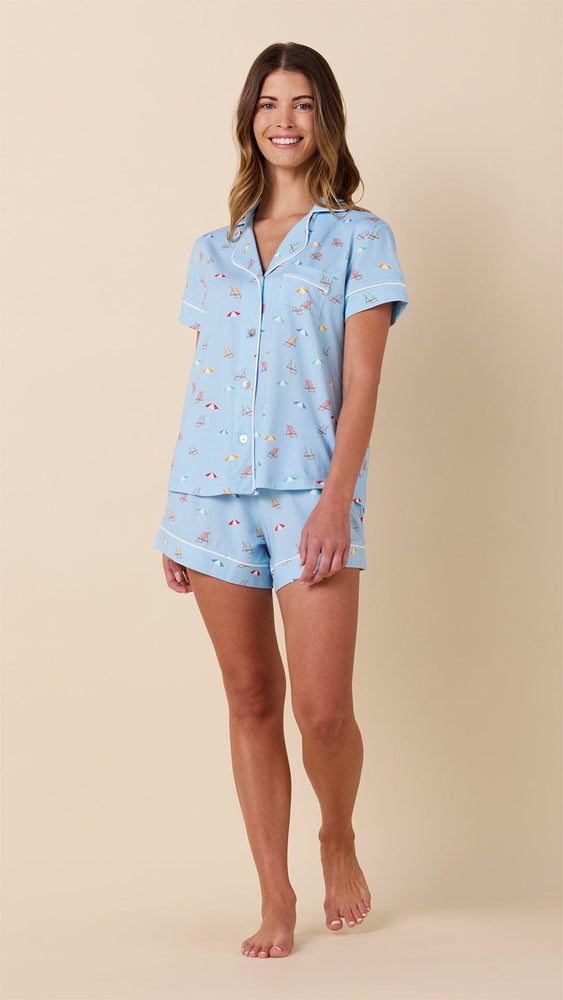 Positano Pima Knit Short Set Hover Blue