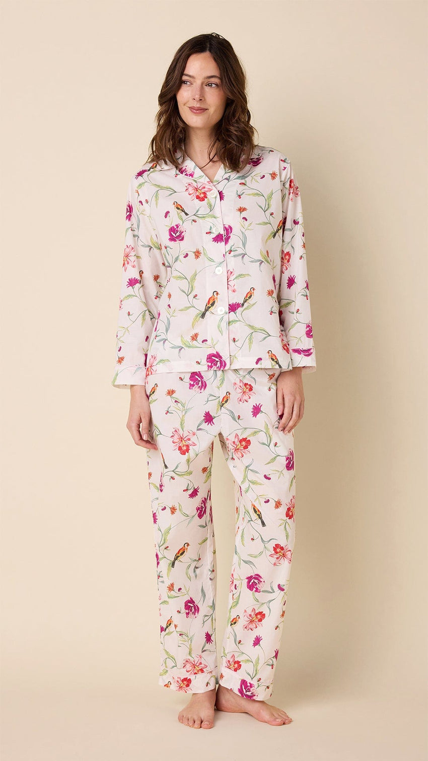 Rosa & Bird Luxe Pima Pajama White Main