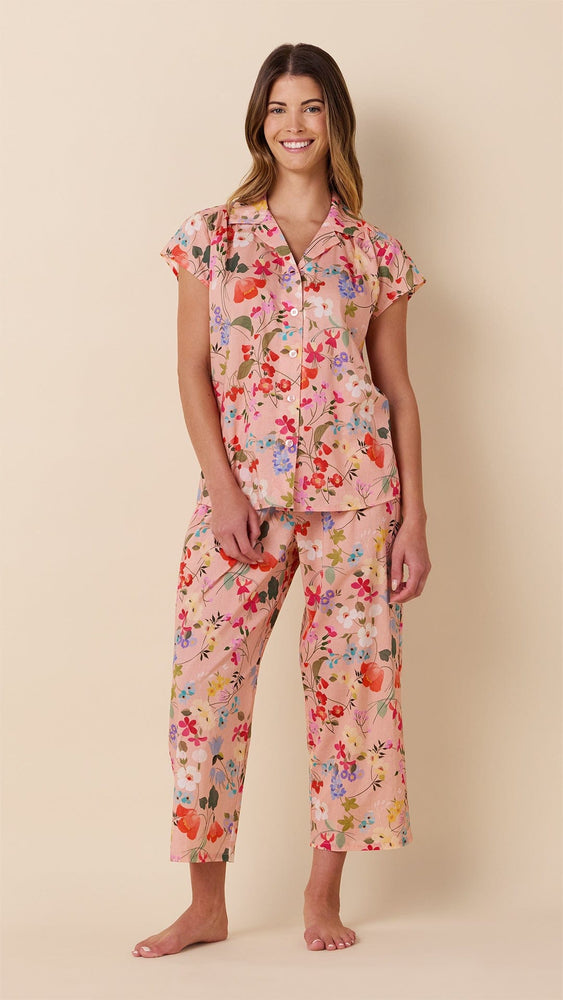 Strawberry Fields Voile Capri Hover Pink