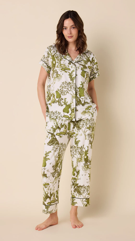 Woodside Pima Knit Capri Hover White