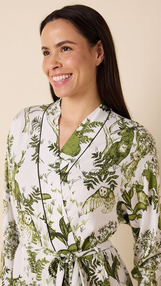 Woodside Pima Knit Robe White Extra