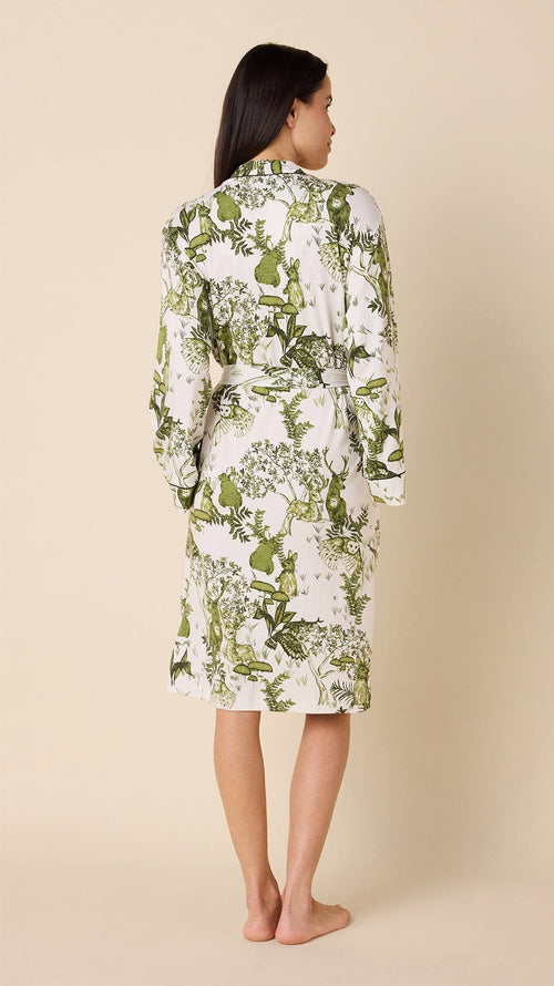 Woodside Pima Knit Robe White Hover