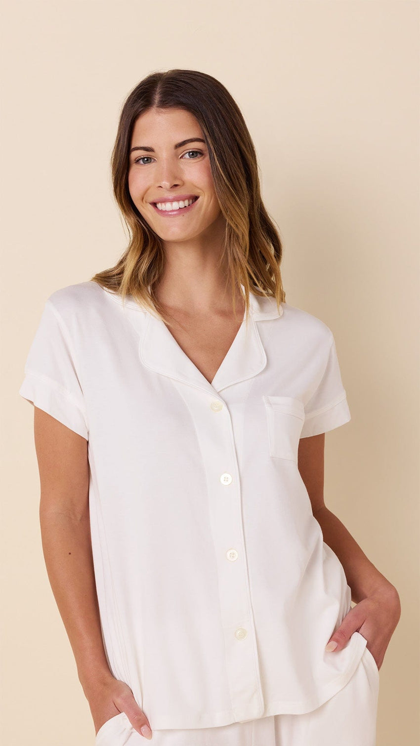 Classic Pima Knit Capri - White Extra White