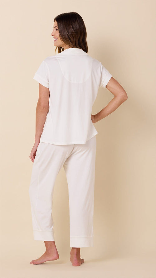 Classic Pima Knit Capri - White Hover White