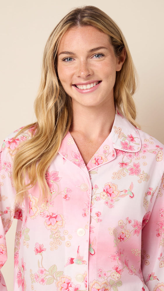 Wing & Bloom Luxe Pima Long-Sleeved Pajama Wide Pink