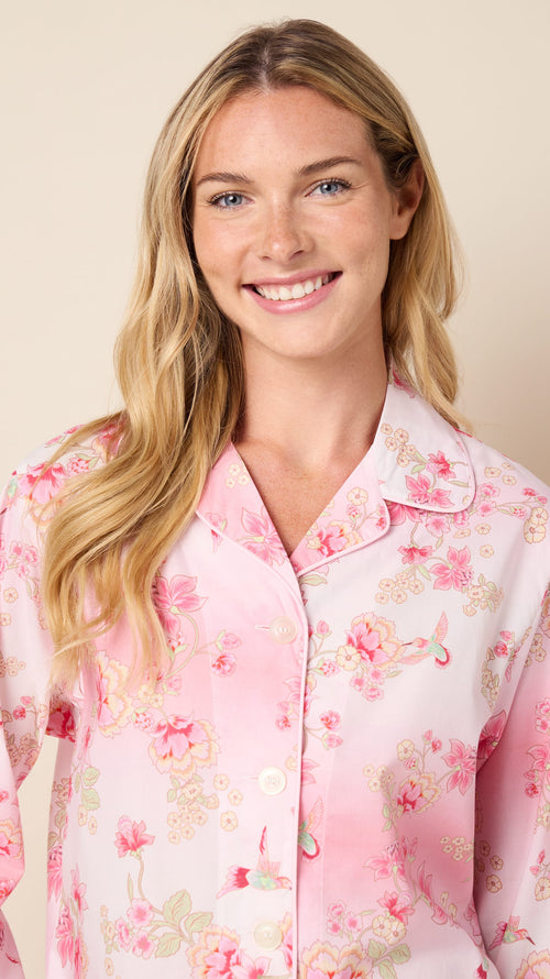 Wing & Bloom Luxe Pima Long-Sleeved Pajama Wide Pink