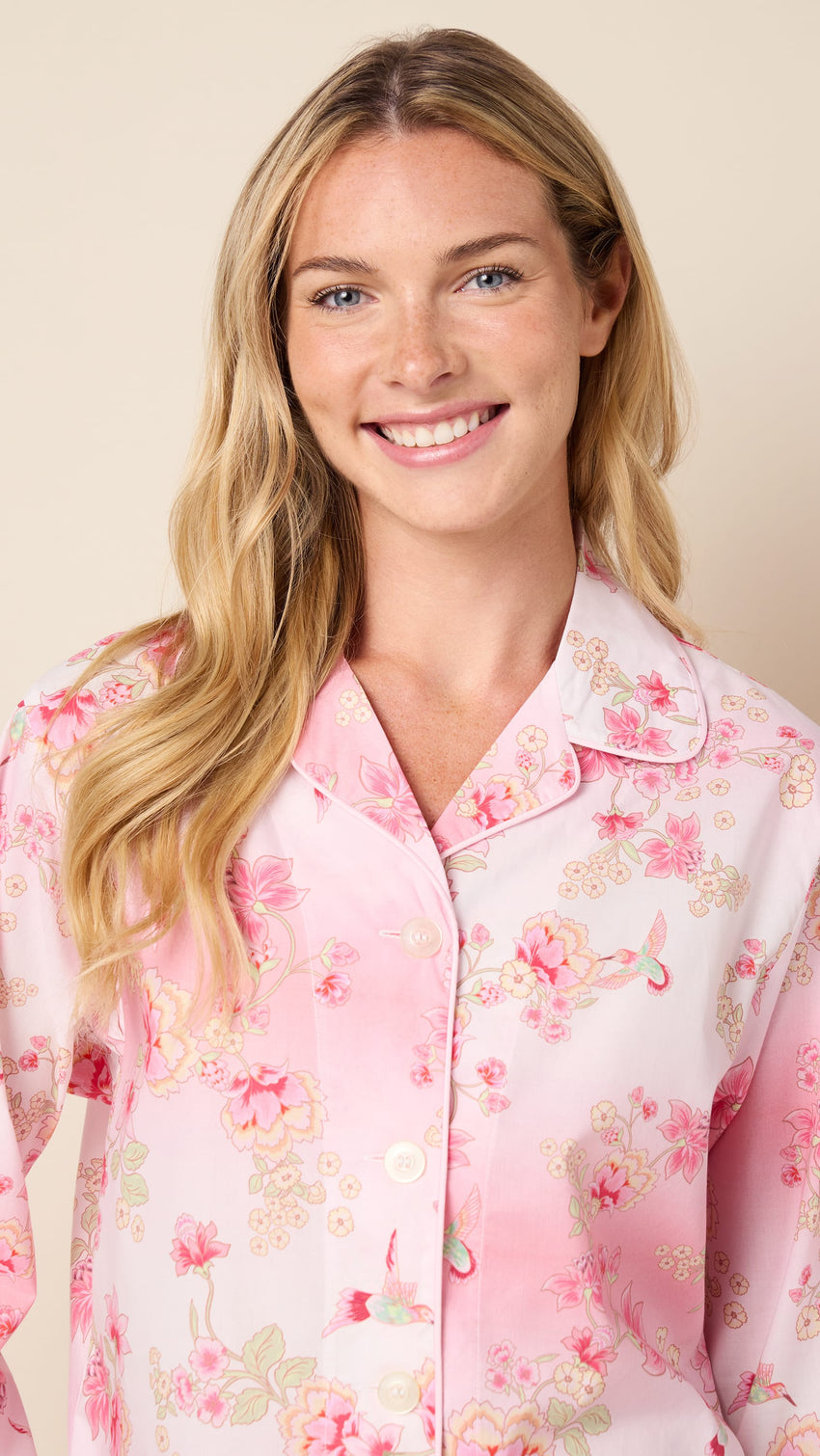 Wing & Bloom Luxe Pima Long-Sleeved Pajama Wide Pink