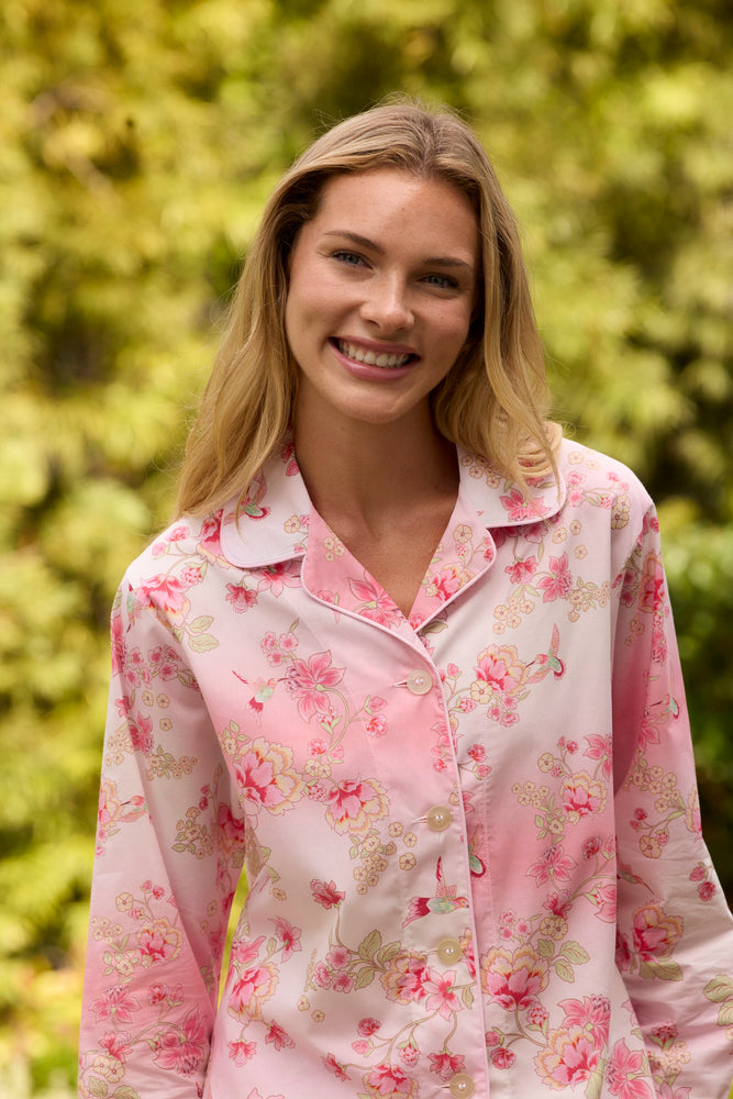 Wing & Bloom Luxe Pima Long-Sleeved Pajama Main Pink