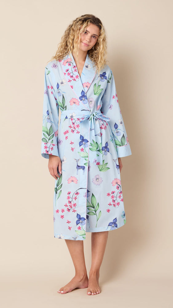Deerly Luxe Pima Shawl Collar Robe Main Blue