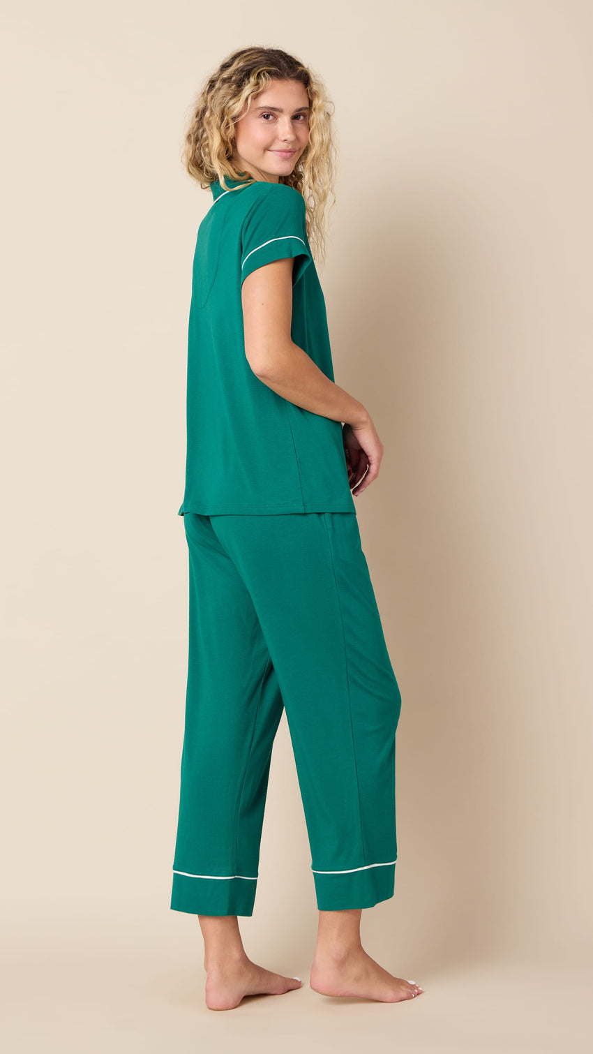 Classic Pima Knit Capri - Emerald City Extra Green