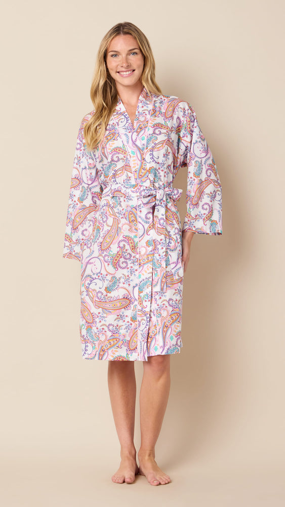 Amara Luxe Pima Kimono Robe Main White