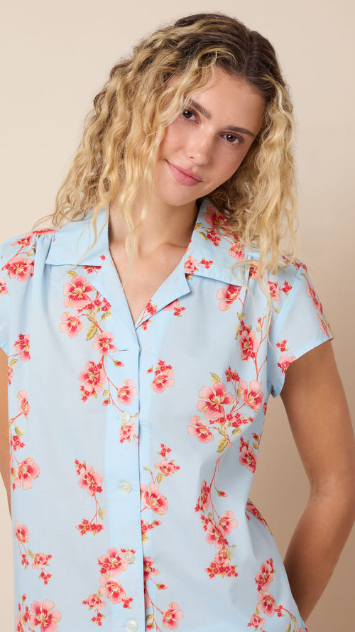 Rosalie Luxe Pima Capri Wide Blue