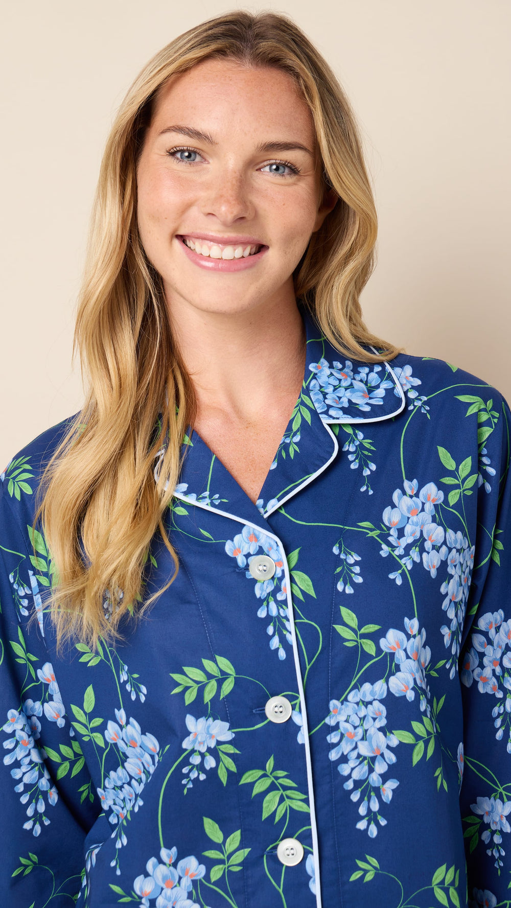 Cascadia Luxe Pima Long-Sleeved Pajama Wide Navy