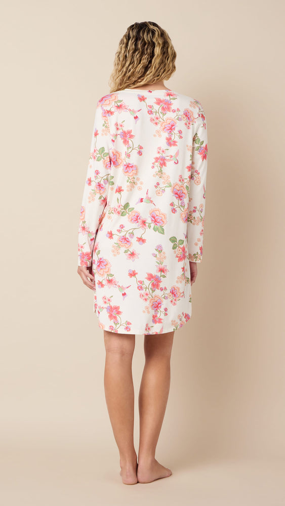 Wing & Bloom Pima Knit Sleep Shirt Extra White