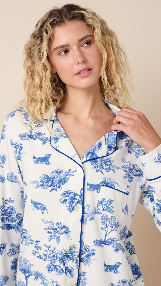 Field & Feather Pima Knit Long-Sleeved Pajama Main White