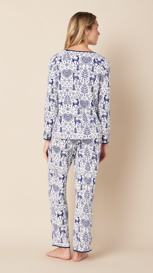 Holly Jolly Blue Pima Knit Simple Set Extra Blue