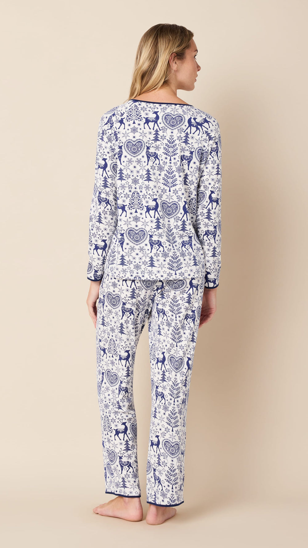 Holly Jolly Blue Pima Knit Simple Set Extra Blue