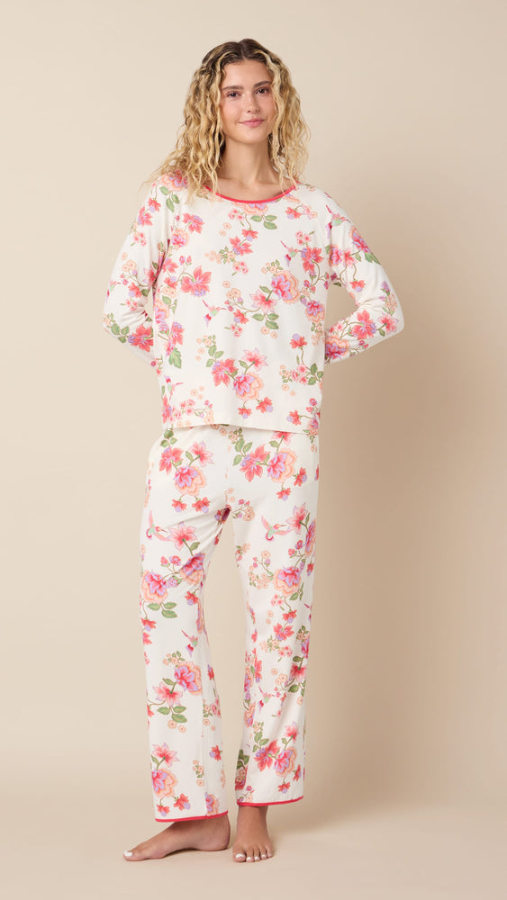 Wing & Bloom Pima Knit Simple Set Hover White