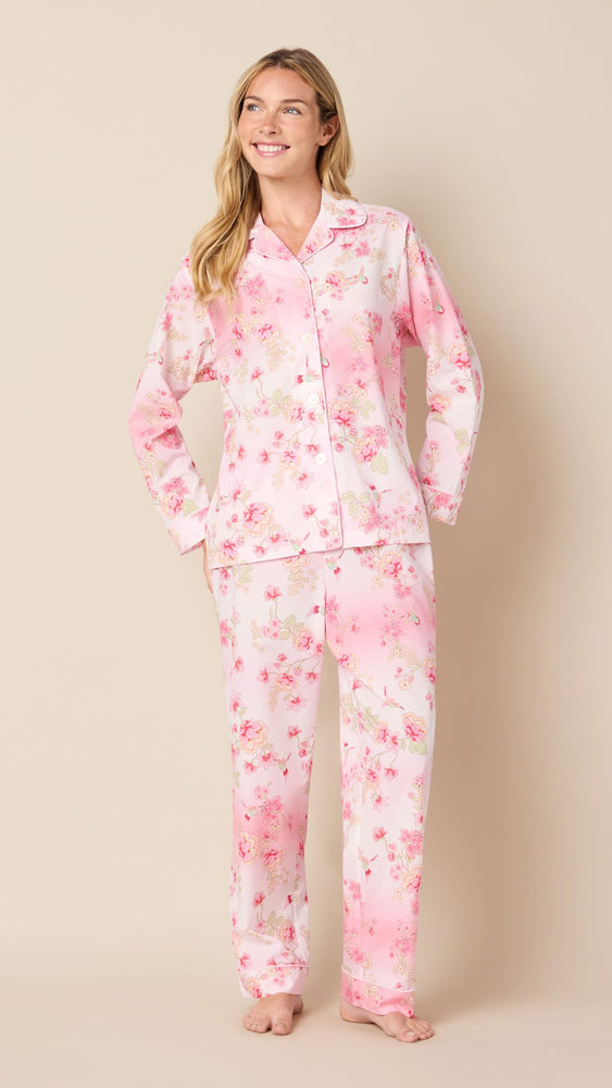 Wing & Bloom Luxe Pima Long-Sleeved Pajama Hover Pink