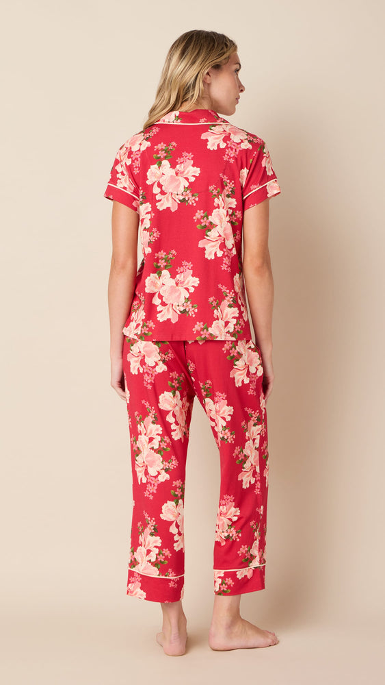 Fete Florale Pima Knit Capri Extra Red