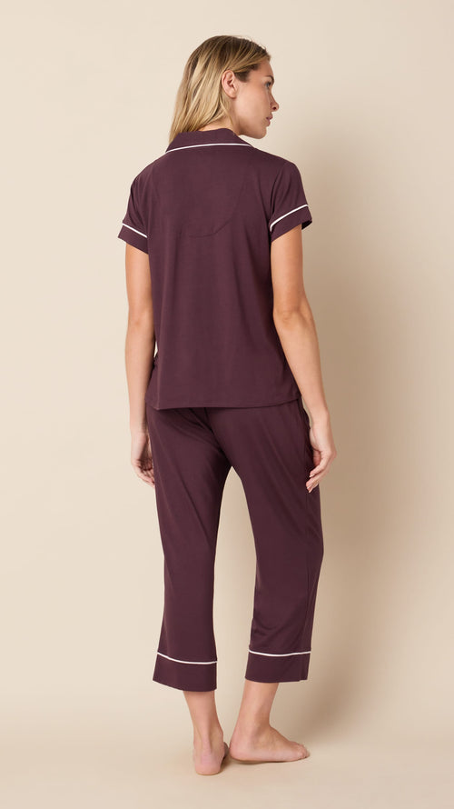 Classic Pima Knit Capri - Chocolate Cherry Extra Brown