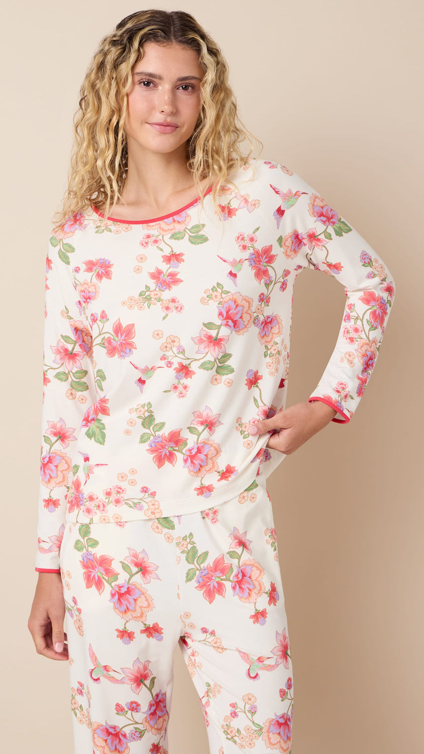 Wing & Bloom Pima Knit Simple Set Wide White