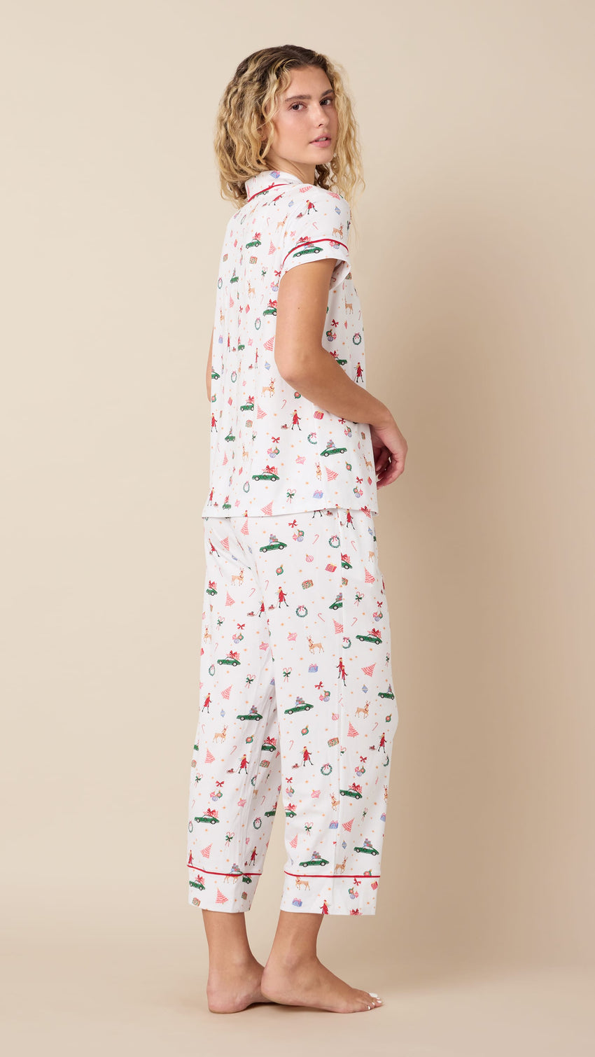 A Merry Little Stroll Pima Knit Capri Extra White
