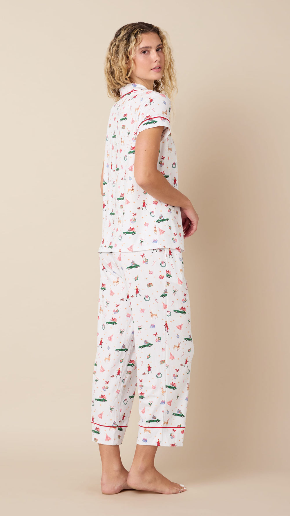 A Merry Little Stroll Pima Knit Capri Extra White