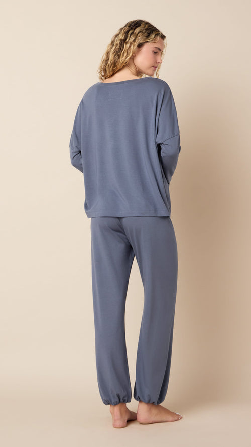 Classic Pima Knit Pullover Set - Steel Grey Extra Steel Grey