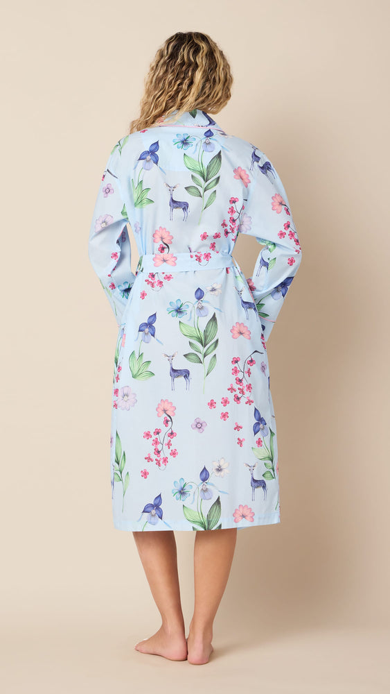 Deerly Luxe Pima Shawl Collar Robe Extra Blue