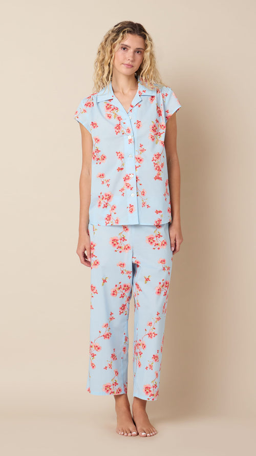 Rosalie Luxe Pima Capri Hover Blue