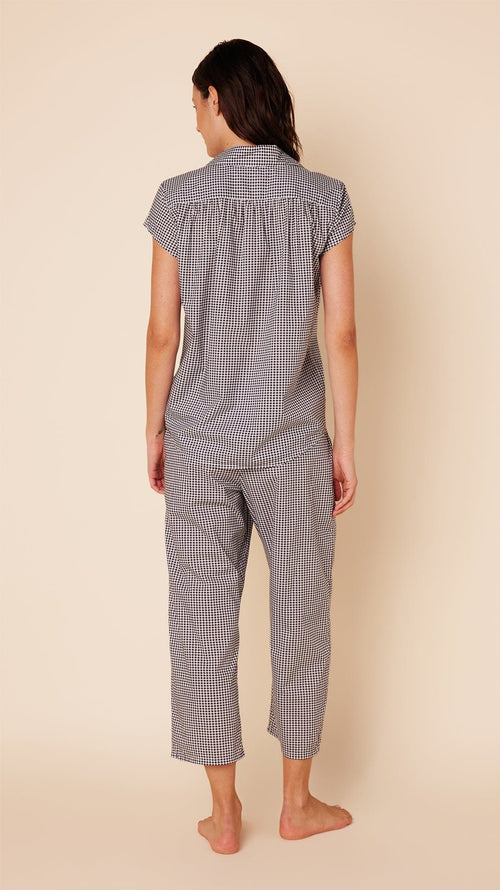 Classic Gingham Luxe Pima Capri - Midnight Extra Midnight