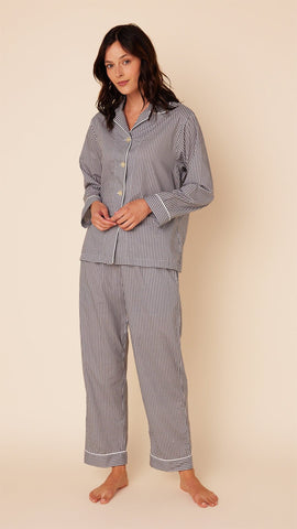 Classic Gingham Luxe Pima Pajama - Navy