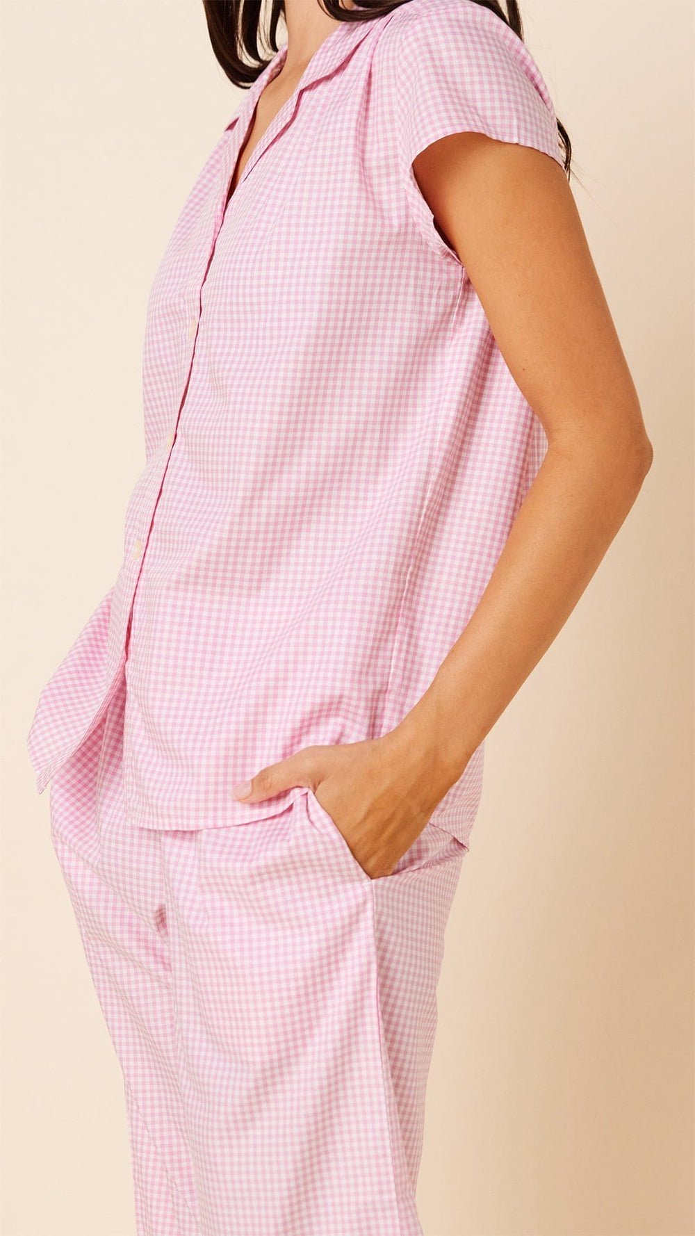 Classic Gingham Capri Luxe Pima - Pink Extra Pink