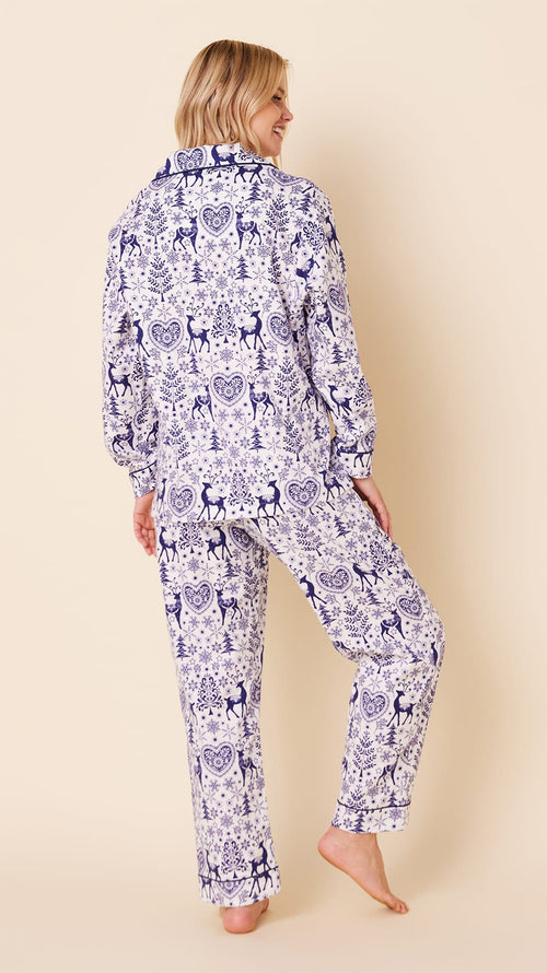 Holly Jolly Flannel Pajama - Blue Extra Blue