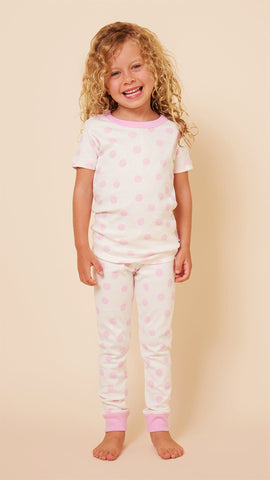 Kids Sprinkle Dots Pima Knit Short-Sleeved Pajama