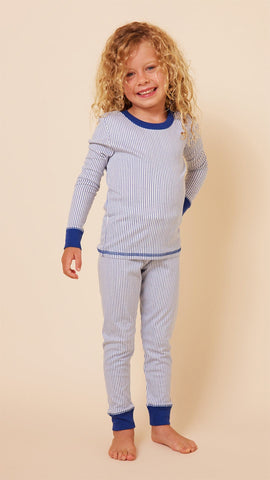 Simple Stripe Kids Pima Knit Pajama