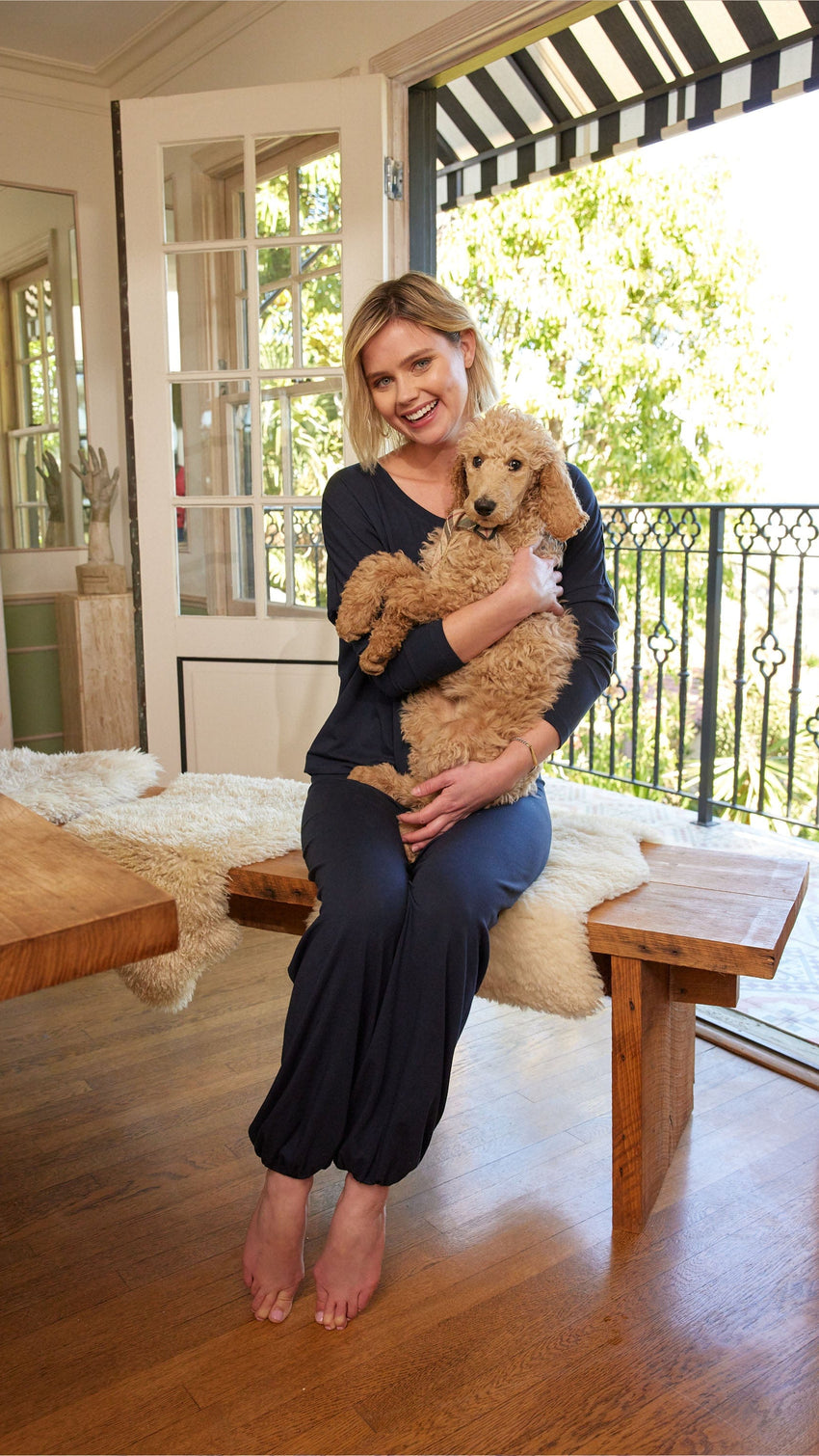 Classic Pima Knit Pullover Set - Midnight Main Midnight