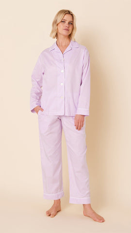 Classic Gingham Luxe Pima Pajama - Lavender