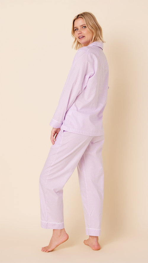 Classic Gingham Luxe Pima Pajama - Lavender Hover Lavender