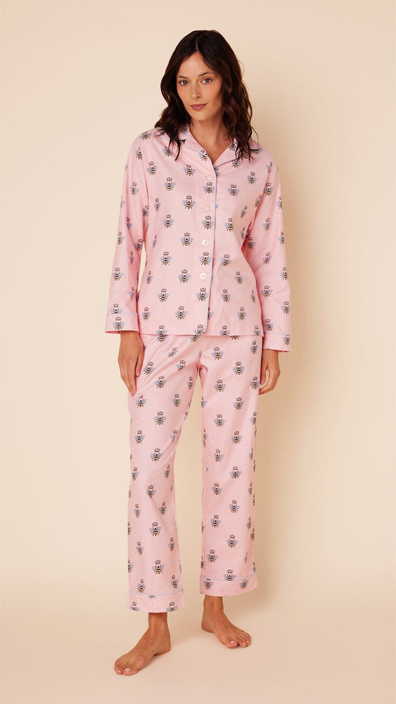 Queen Bee Flannel Pajama - Pink Main Pink