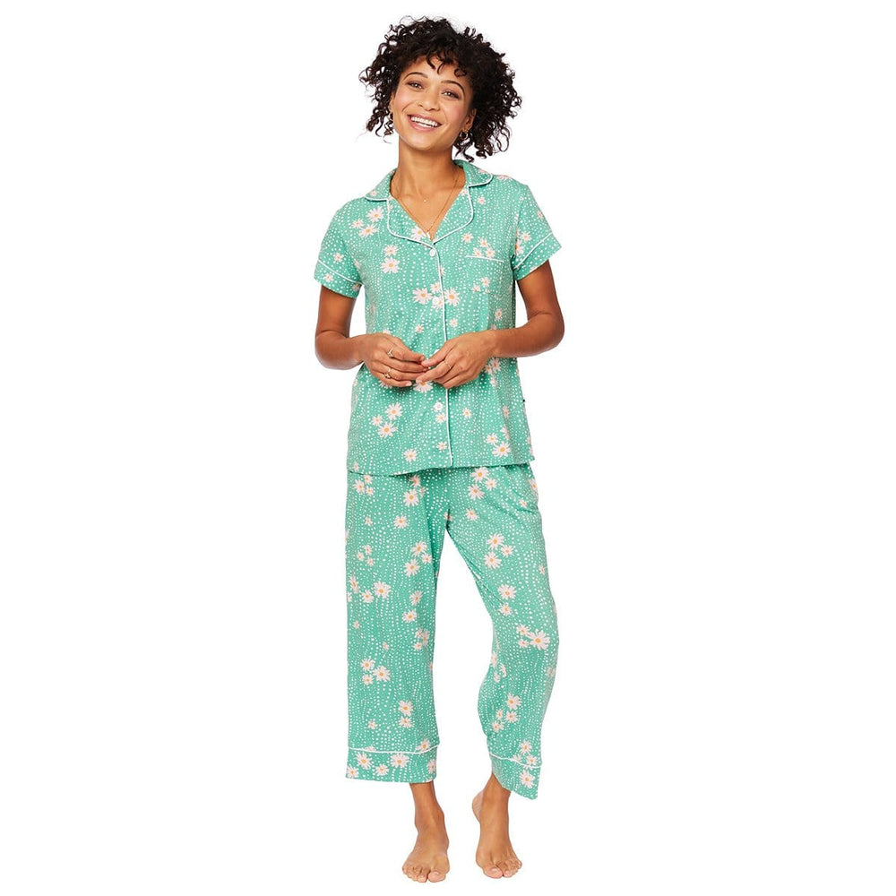 Lazy Daisy Pima Knit Capri Hover Green