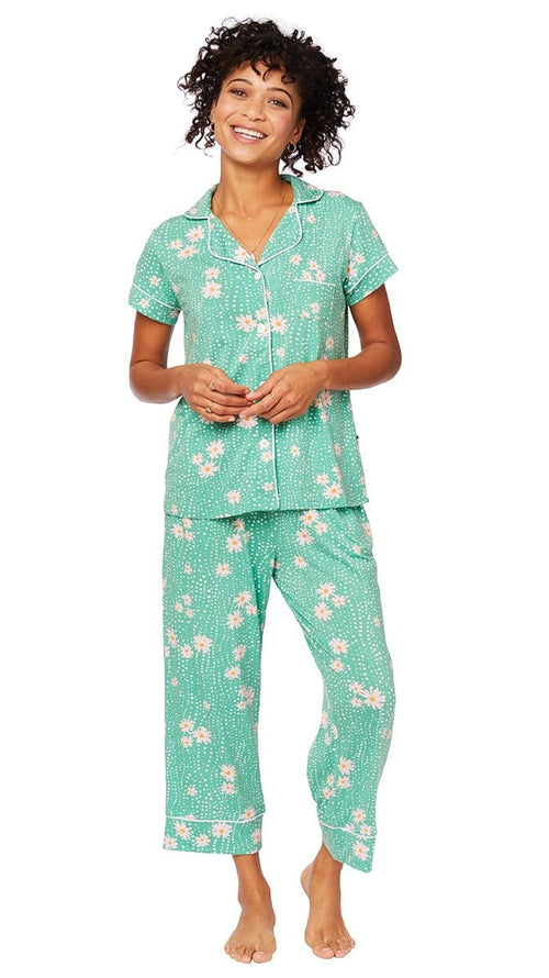 Lazy Daisy Pima Knit Capri Extra Green