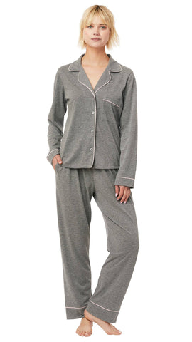 Classic Pima Knit Pajama - Heather Grey