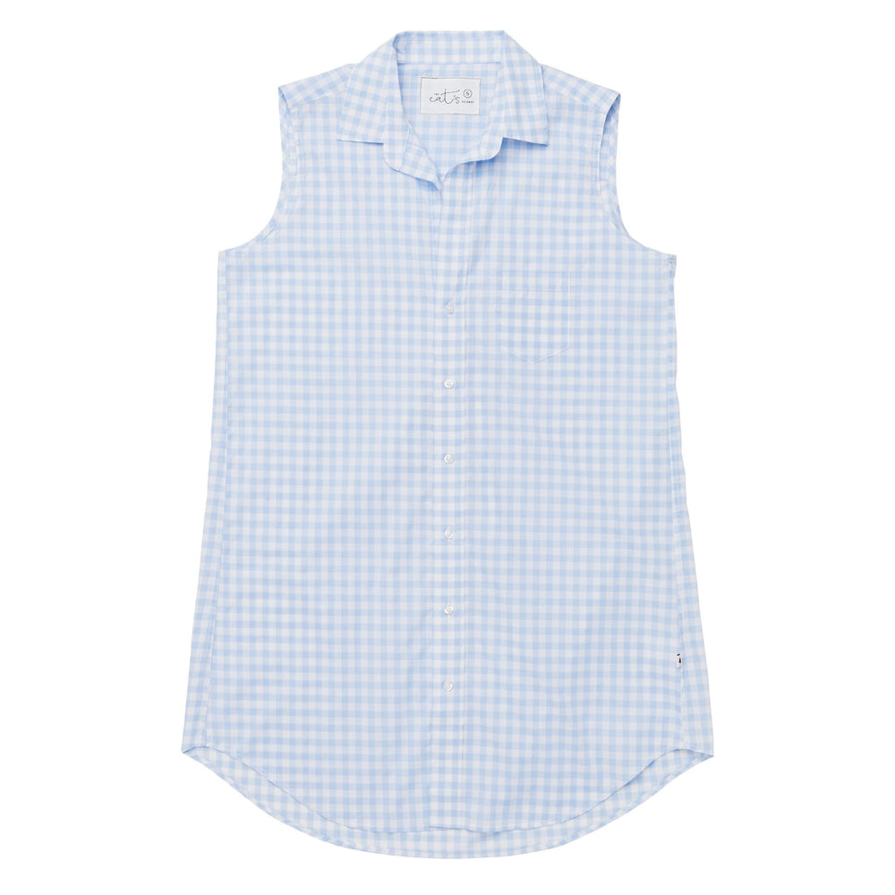 Gingham Luxe Pima Sleeveless Night Shirt Gingham Luxe Pima Sleeveless Night Shirt