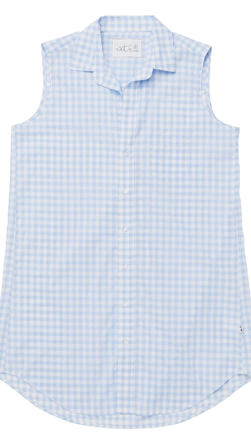 Gingham Luxe Pima Sleeveless Night Shirt Gingham Luxe Pima Sleeveless Night Shirt