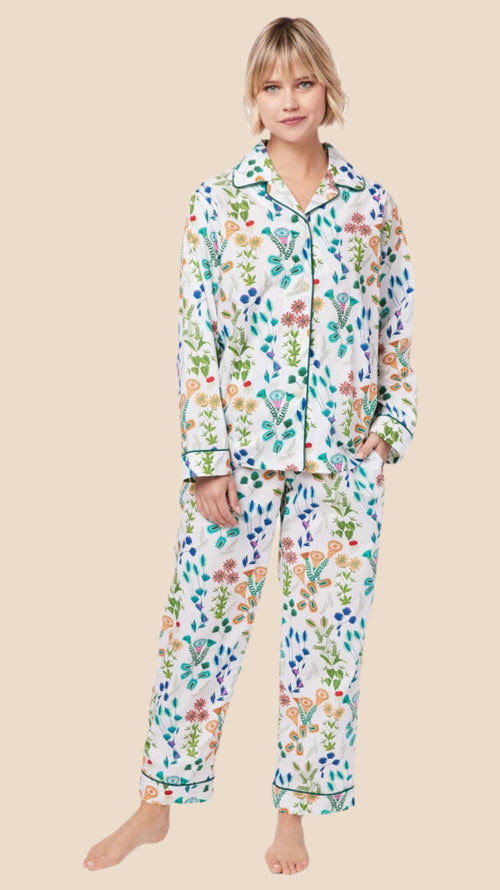 Botanical Gardens Luxe Pima Pajama Extra White