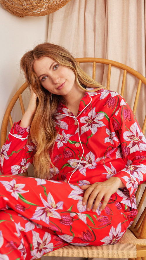 Eden Scarlet Luxe Pima Pajama Extra Red